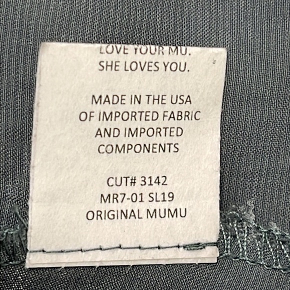 Show me your MuMu Womens Grey Mae Mu Tunic V-Neck Short Sleeve Top Size Large - Picture 10 of 10